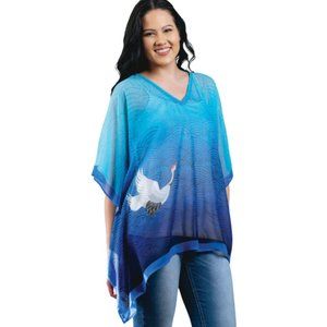 Hand Printed Lightweight Boho Bohemian Tunic Top, Free Size, Gift Box